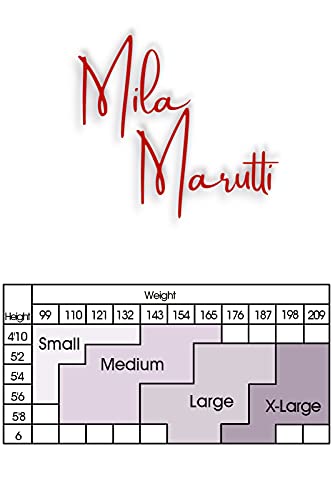 Mila Marutti Sheer Stockings for Garter Belt for Women (L, Black)