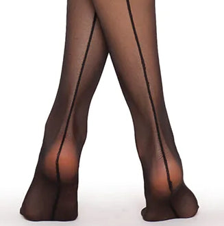 Seamed Pantyhose - High Flat Waistband