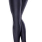 Misso Classic and Exclusive Glossy Opaque Tights Black Wet Look Shine (X-Large)