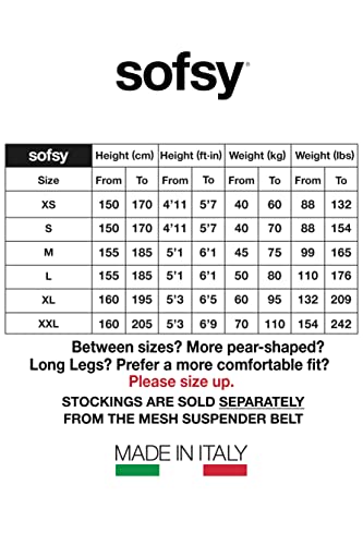 sofsy Women Sheer Thigh High Stockings | Garter Belt Pantyhose | 15 Den [Made in Italy] (Garter Belt Not Included) - Navy Blue - Large
