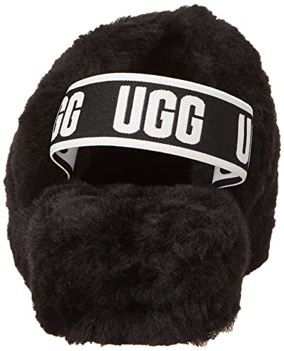 UGG Women's Fluff Yeah Slide Slipper, Black, 11 M US