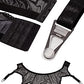 sofsy Mesh Garter Belt with 6 Straps for Thigh High Stockings/Lingerie Women (Garter Belt and Stockings Sold Separately) - Black Large